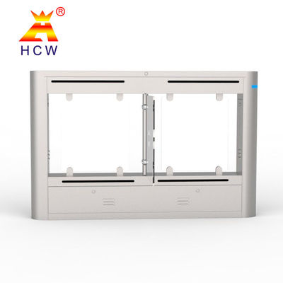 Pedestrian Swing Turnstile Gate 304 Stainless Steel Cabinet With Face Recognition