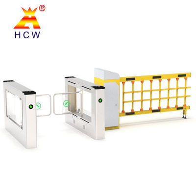Pedestrian 0.5 Seconds Swing Barrier Turnstile SS304 With Face Recognition