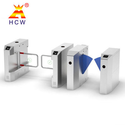 Baffle Flap Barrier Turnstile QR Code Face Recognition Waist Height Turnstile