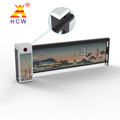LED Light Advertising Barriers 200W Automatic Parking 4m Arm Length