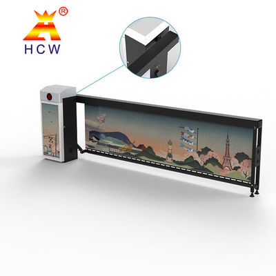 LED Light Advertising Barriers 200W Automatic Parking 4m Arm Length