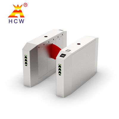 CE 40 Persons / Min Flap Barrier Turnstile Gate With IC / ID Card Reader