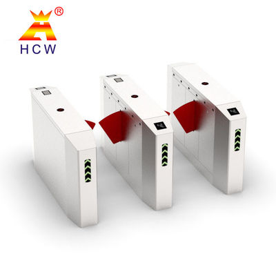 CE 40 Persons / Min Flap Barrier Turnstile Gate With IC / ID Card Reader