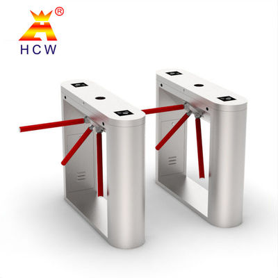 Supermarket Entrance Tripod Turnstile Gate 110V Stainless Steel