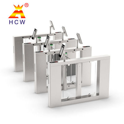 SUS304 Automatic High Speed Glass Turnstile Doors Pedestrian Access Control 60HZ