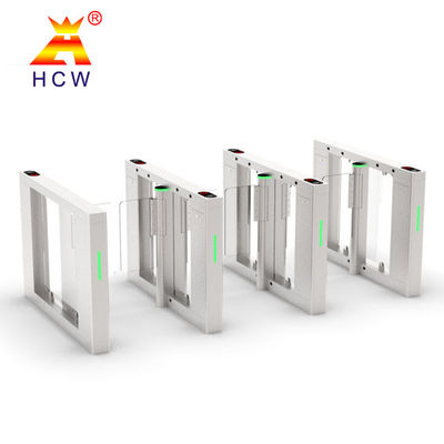 SUS304 Automatic High Speed Glass Turnstile Doors Pedestrian Access Control 60HZ