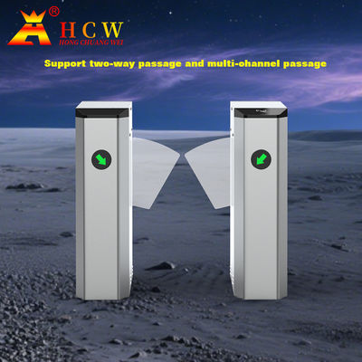 HCW Pedestrian Access Control Turnstile Security Wing Gates 304ss Ip42 With Face Recognition