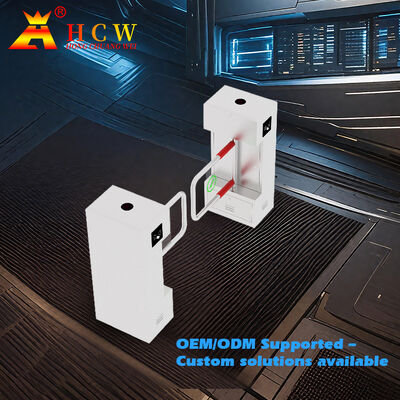 HCW Vertical Turnstile Gate with Facial Recognition Technology Compact Waist-High Design for 30-45 People/Minute Traffic
