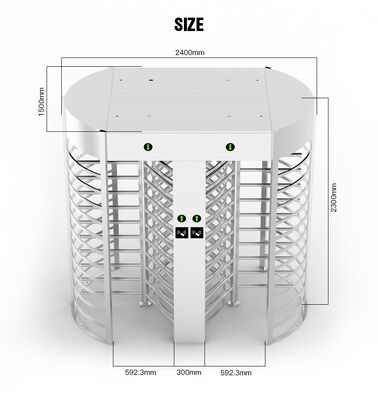 HCW Full Height Turnstile with 120° Full Height Movement ISO 9001/CE Certified and 5 Million-Cycle Lifespan