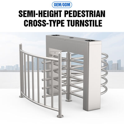 HCW Stainless Steel Full Height Turnstile with Programmable Control Power Off Unlocking and Durable Construction