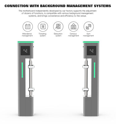 HCW 20-40 People/Minute Pedestrian Turnstile Gate and 20-40 People/Minute Throughput for Pedestrian Management