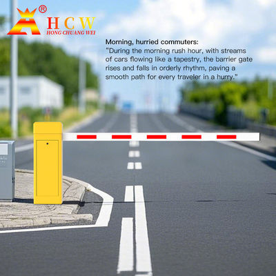 HCW सीधा पोल बूम बैरियर गेट AC110-240v एंटी-संक्षारण इलेक्ट्रिक बूम बैरियर