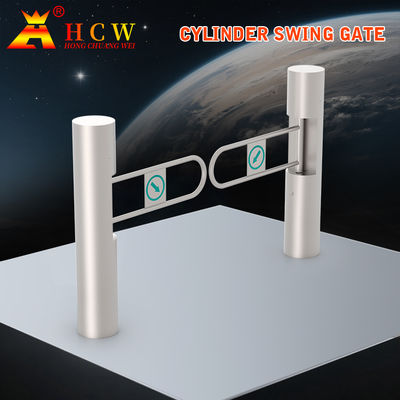 HCW AC220V स्विंग बैरियर गेट ब्रिज टाइप सिंगल / टू वे पैदल यात्री स्विंग टर्नस्टाइल गेट