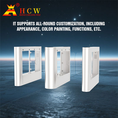 HCW IP54 चेहरे की पहचान टर्नस्टाइल गेट स्विंग बैरियर पैदल यात्री नियंत्रण के लिए