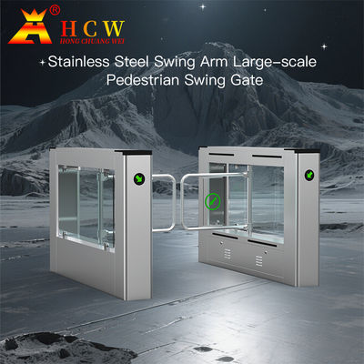HCW OEM / ODM मैकेनिकल स्विंग बैरियर स्टेनलेस स्टील ट्रेन स्टेशन टर्नस्टाइल