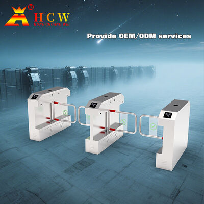 Intelligent Swing Barrier Turnstile with 40 Persons/Min Capacity Triple Anti Pinch Protection and Intelligent Recognition