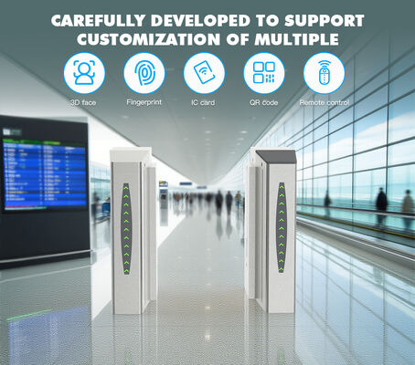 HCW Wing Gate Turnstile with 40W DC Brushless Motor RS485/RS232 Interface and RS485/RS232 Interface Flap Barrier Turnstile